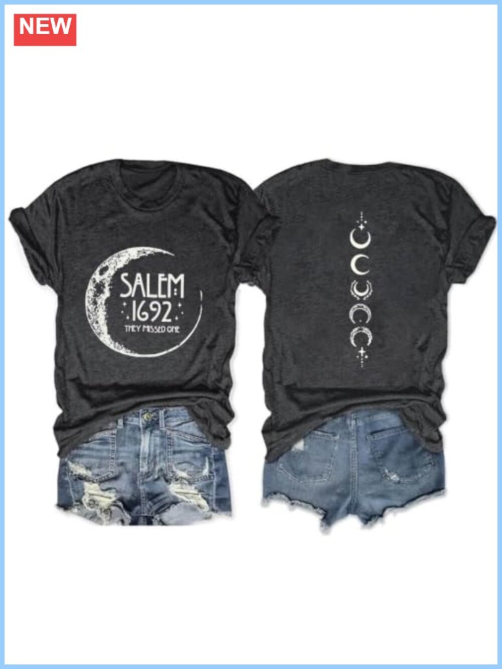 Witch Halloween Shirt Womens Salem 1692 Spooky Tee Short Sleeve